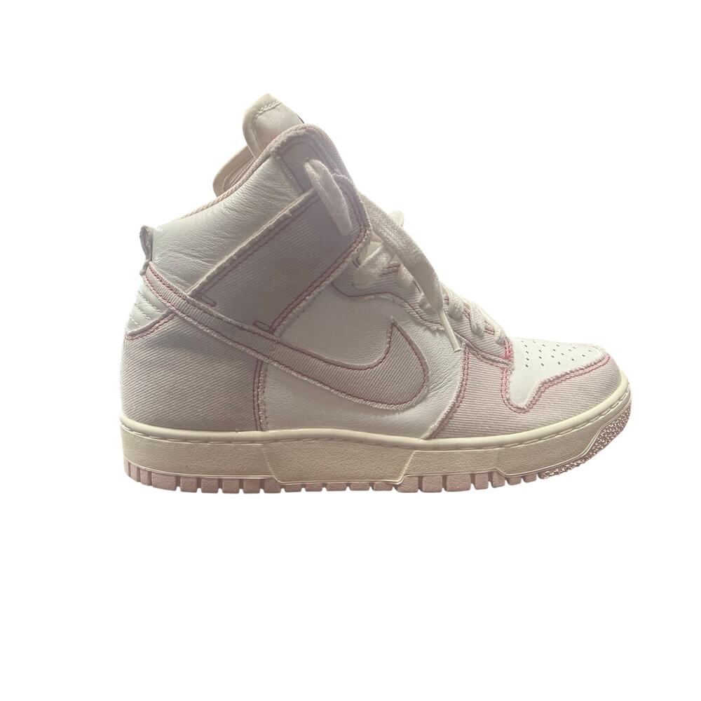 Nike Dunk High 1985 Barely Rose Denim DQ8799-100 Men 8 Women 9.5 Pink